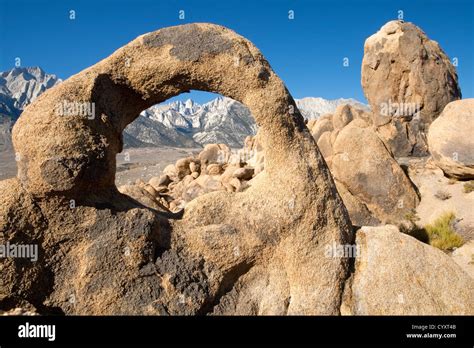 arched rock formation  alabama hills  california stock photo alamy