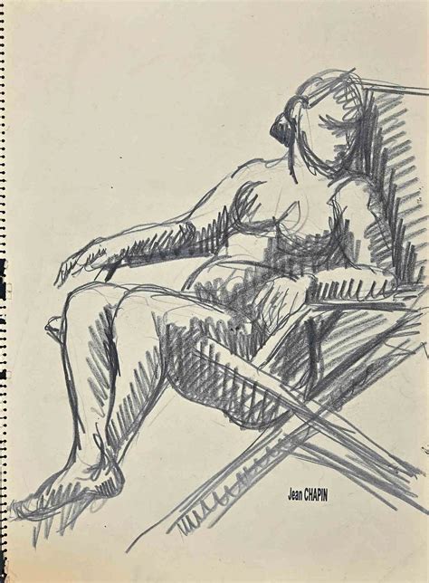 Jean Chapin, Nude of Woman, Drawing 1920s-1930s | intOndo