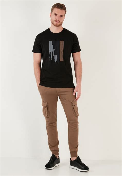 Buratti Print T-shirt - black - Zalando.ie