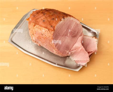 Whole Cooked Ham Stock Photo - Alamy