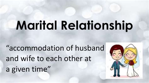 Marital relationship