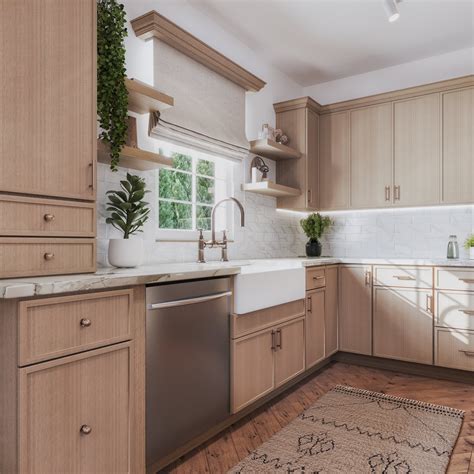 Slim Shaker White Oak Cabinets
