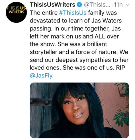TV Writer Jas Waters Has Died Aged 39 - BlacGoss
