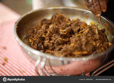 Kerala Style Beef Dry Fry Delicious Spicy Beef Fry Banquet Stock Photo ...