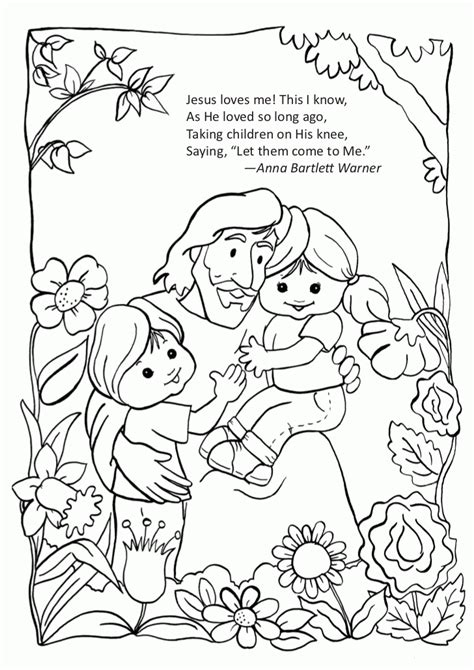 Free Jesus With Little Children Coloring Page, Download Free Jesus With ...