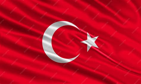premium vector turkey flag design waving turkish flag   satin