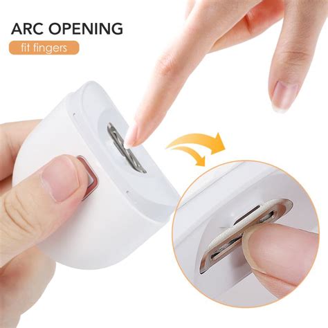 Buy USB Electric Nail Clipper Cutter with LED Light 2-speed Automatic ...