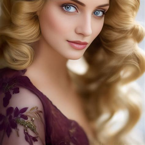 Фотография очень красивой женщины, Ренессанс, Италия, золотые волосы ...