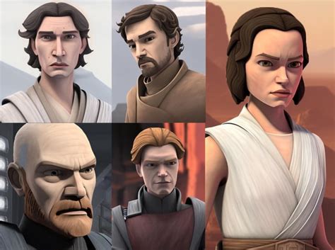 I used AI to put non-clone wars characters in the Clone wars art style ...