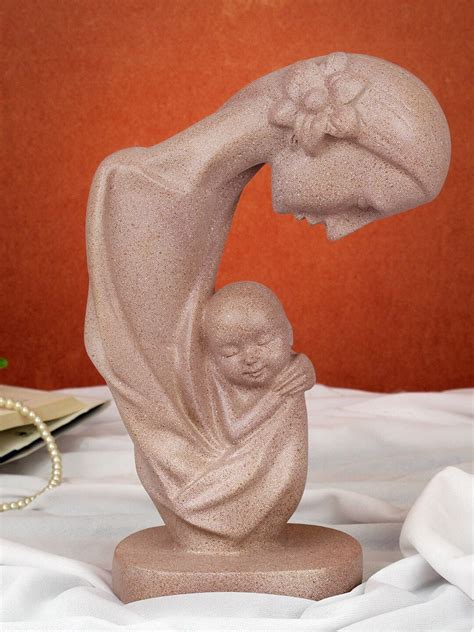 Buy | Beige-Colored Mother with Child Love Statue | Tied Ribbons
