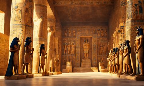 Lexica - An epic fantasy scene in ancient Egypt featuring a big hall in ...