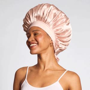 Blush Oversized Satin Bonnet – KITSCH