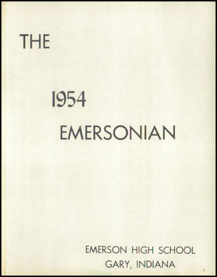 Explore 1954 Emerson High School Yearbook, Gary IN - Classmates