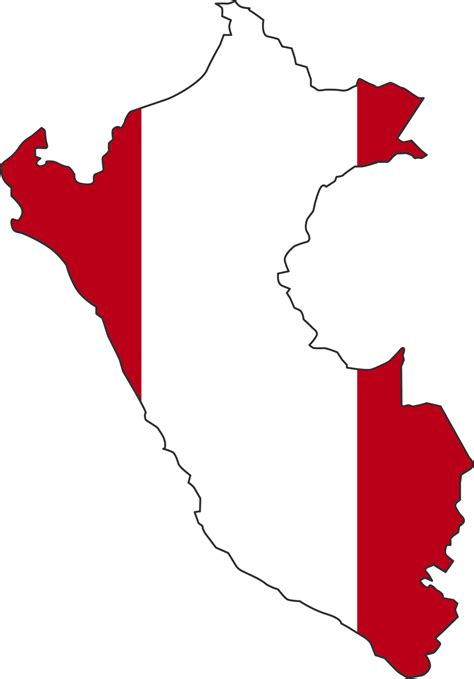 Peru map city color of country flag. 12177233 PNG