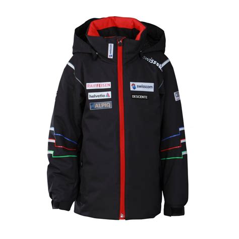 Descente Swiss WC Boys Ski Jacket in Black