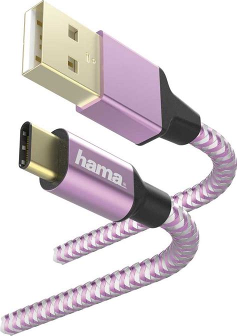 Кабель HAMA USB Type-C (m) - USB (m), 1.5м, MFI, в оплетке, 3A ...