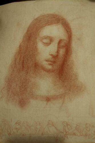 Sketch of The Last Supper after Leonardo da Vinci ORIGINAL Red chalk ...