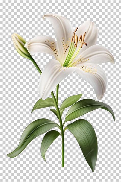 Premium PSD | Lily flower isolated on transparent background
