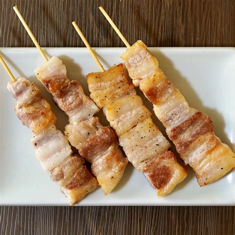 【ジャンボ串】国産豚串 豚バラ串 5本セット 1本80g