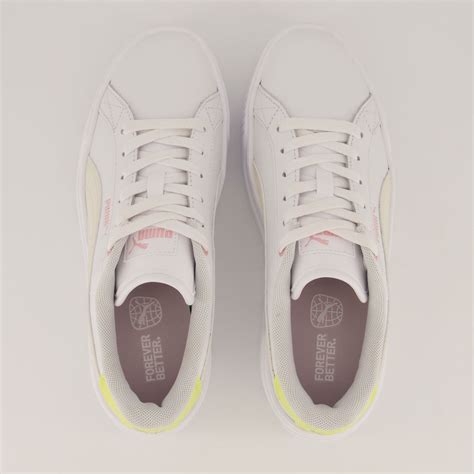tenis puma karmen  feminino branco  amarelo futfanatics