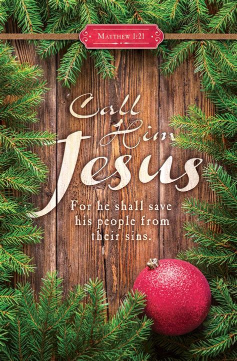 Church Bulletin 11" - Christmas - Call Him Jesus (Pack of 100)