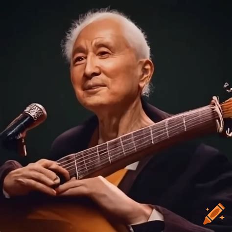 Kazakh singer performing on stage