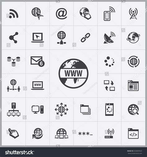 Simple Internet Icons Set. Universal Internet Icon To Use In Web And ...