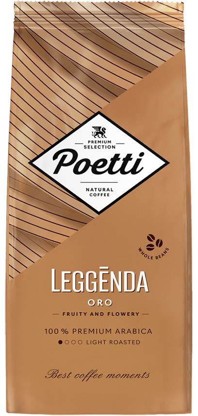 Коллекция молотого и зернового кофе Poetti Leggenda