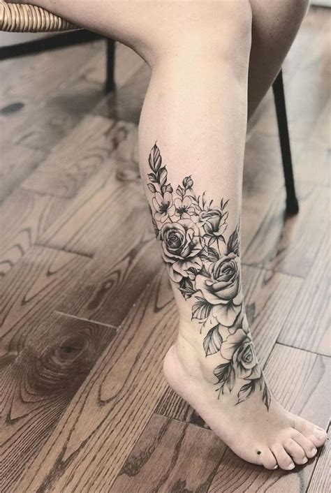 leg tattoos  flowers watercolor tattoo design