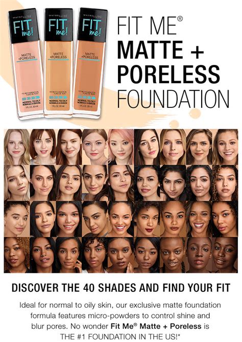 Maybelline: Find Your Fit: Fit Me Matte + Poreless Foundation Comes in ...
