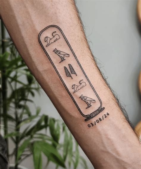 egyptian hieroglyphs tattoo