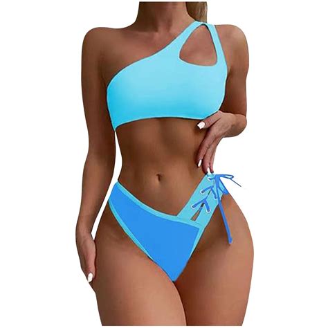 RYDCOT Swimsuits for Women 2025 Bikinis Cheeky Cutout One Shoulder