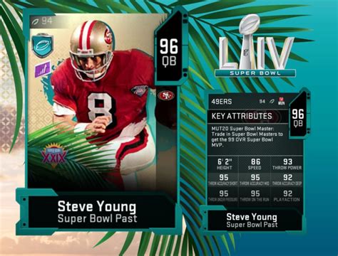 Super Bowl Past Steve Young : r/MaddenUltimateTeam