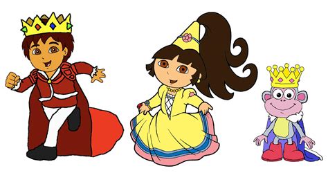 Diego, Dora and Boots Royalty by KingLionelLionheart on deviantART