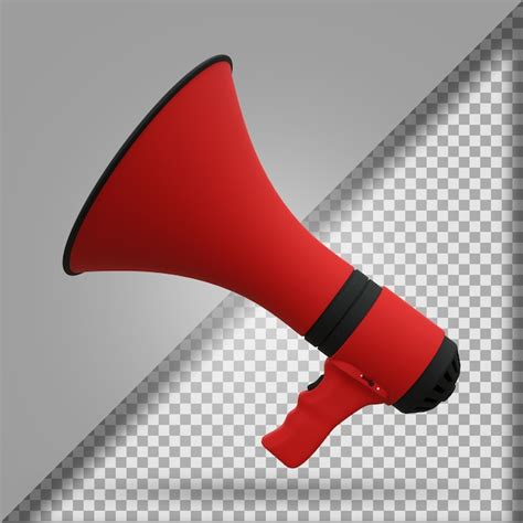 Premium PSD | Loudspeaker megaphone scene 3d icon 3d render