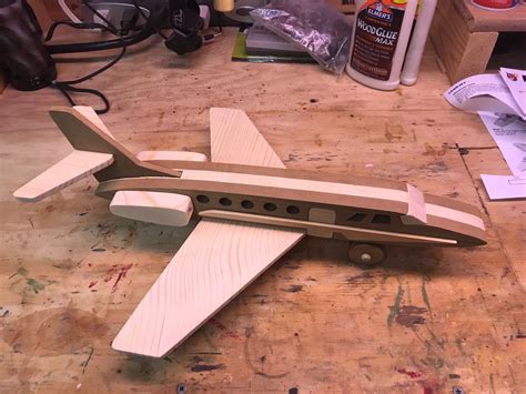 Lear Jet from the Four Quick N Easy Airplanes | Wooden baby toys, Wood ...