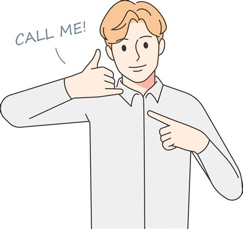 Man showing call me hand gesture 21478049 PNG