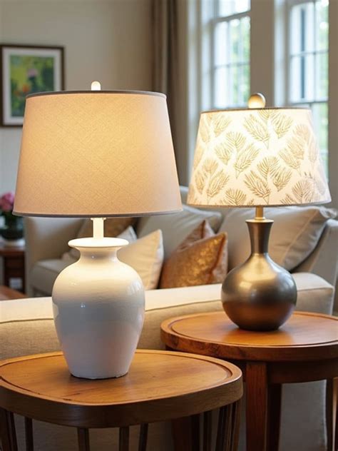living room    table lamps  side tables providing