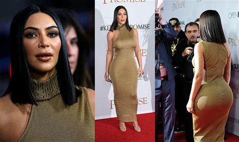 Kim Kardashian wows in gold dress at The Promise premiere ...