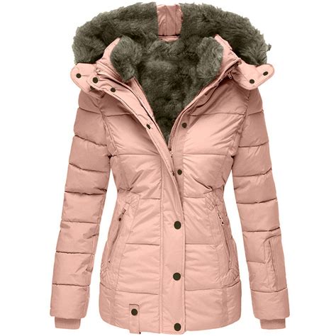GXIPO Women's Faux Fur Hooded Coats Warm Puffer Thicken Parka Overcoat