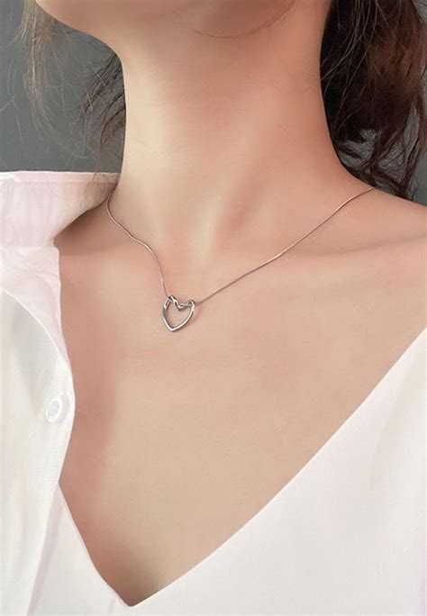 Milena Love Pendant with Link Chain Necklace – Celovis Jewellery