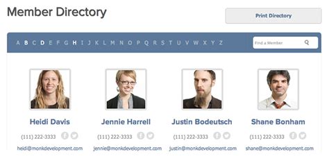 layout member directory members