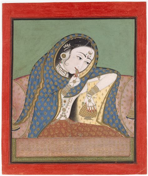 Melancholy Courtesan | India (Rajasthan, Bundi, or Kota [?]) | The ...