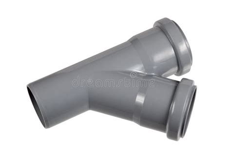 PVC Fitting - a Draining Wye Pipe, Angle 30 Stock Image - Image of ...