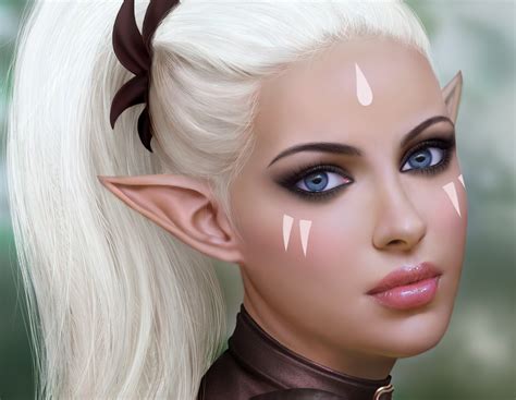 Elves, Painting Art, Glance, Face, Hands, Blonde girl, HD Wallpaper