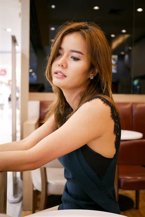 cute thai woman  stock photo image  cute lady casual