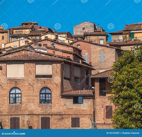 Ancient Buildings in the City of Sienna Stock Image - Image of medieval