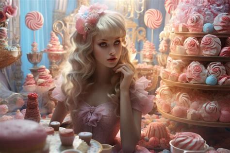 premium ai image barbie girl   magical world