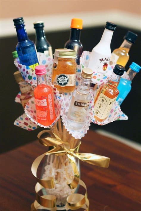 How to Make a Mini Liquor Bottle Bouquet - Helen G. Bailey