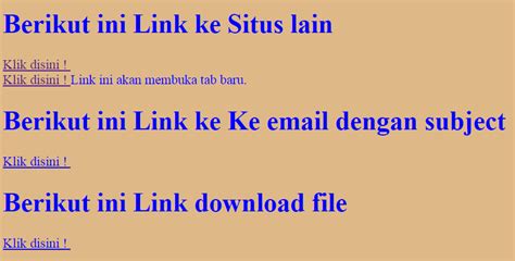 membuat link  situs lain link  link email emerercom